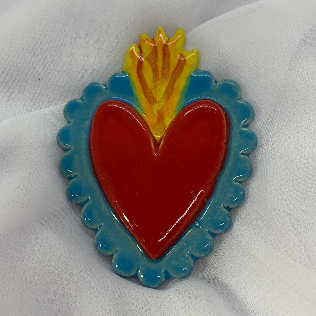 Prendedor sagrado corazón  - anama casa creativa