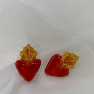 Aretes en cerámica sagrado Corazón_1