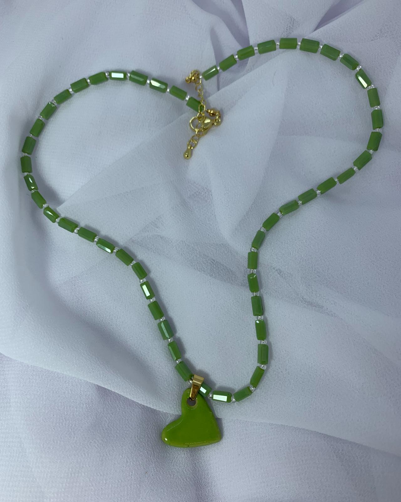 Collar Mariana verde  - anama casa creativa